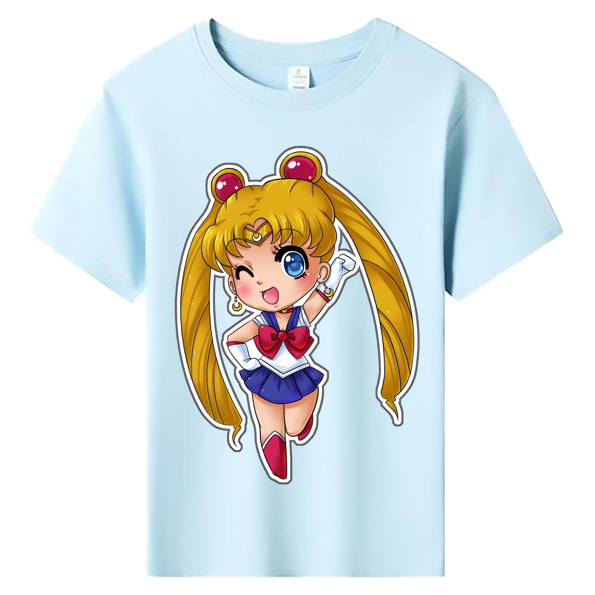 （画像用） 美少女戦士セーラームーン 月野 うさぎ つきの うさぎ Sailor Moon Tsukino Usagi 綿100％キッズTシャツ（フロントプリント）
